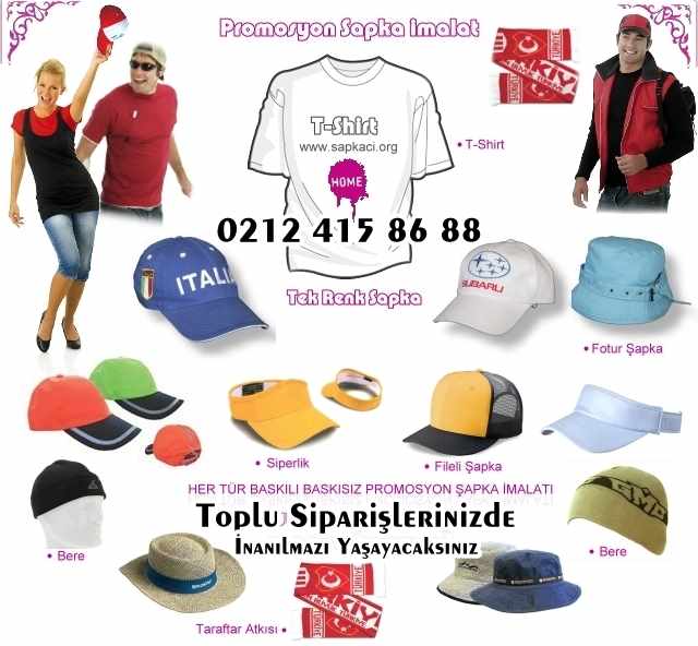 Promosyon şapka imalat ve toptan şatışı